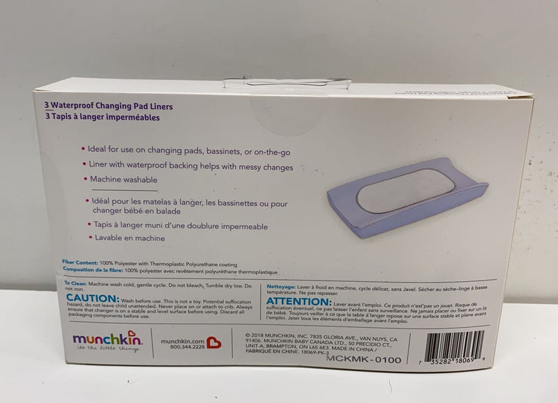 Munchkin Changing Pad Liners, 3Pack