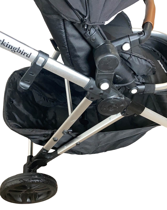 used Mockingbird Single to Double Stroller, 2020, Silver with Black Leather, Windowpane, Black