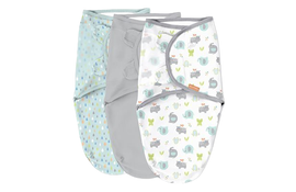 used Summer Infant SwaddleMe Original Swaddle Wrap 3pk, Small (0-3 Months), Jungle Drops