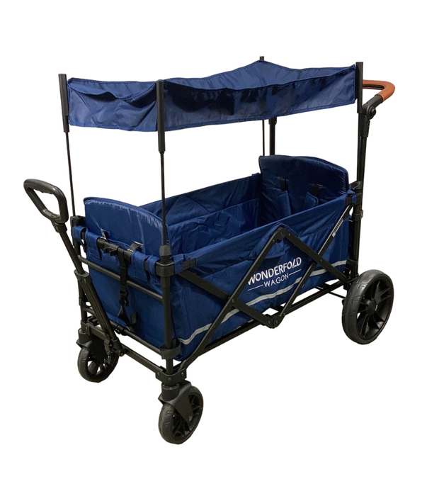 secondhand Wonderfold X2 Push + Pull Double Stroller Wagon, 2022, Sapphire Navy