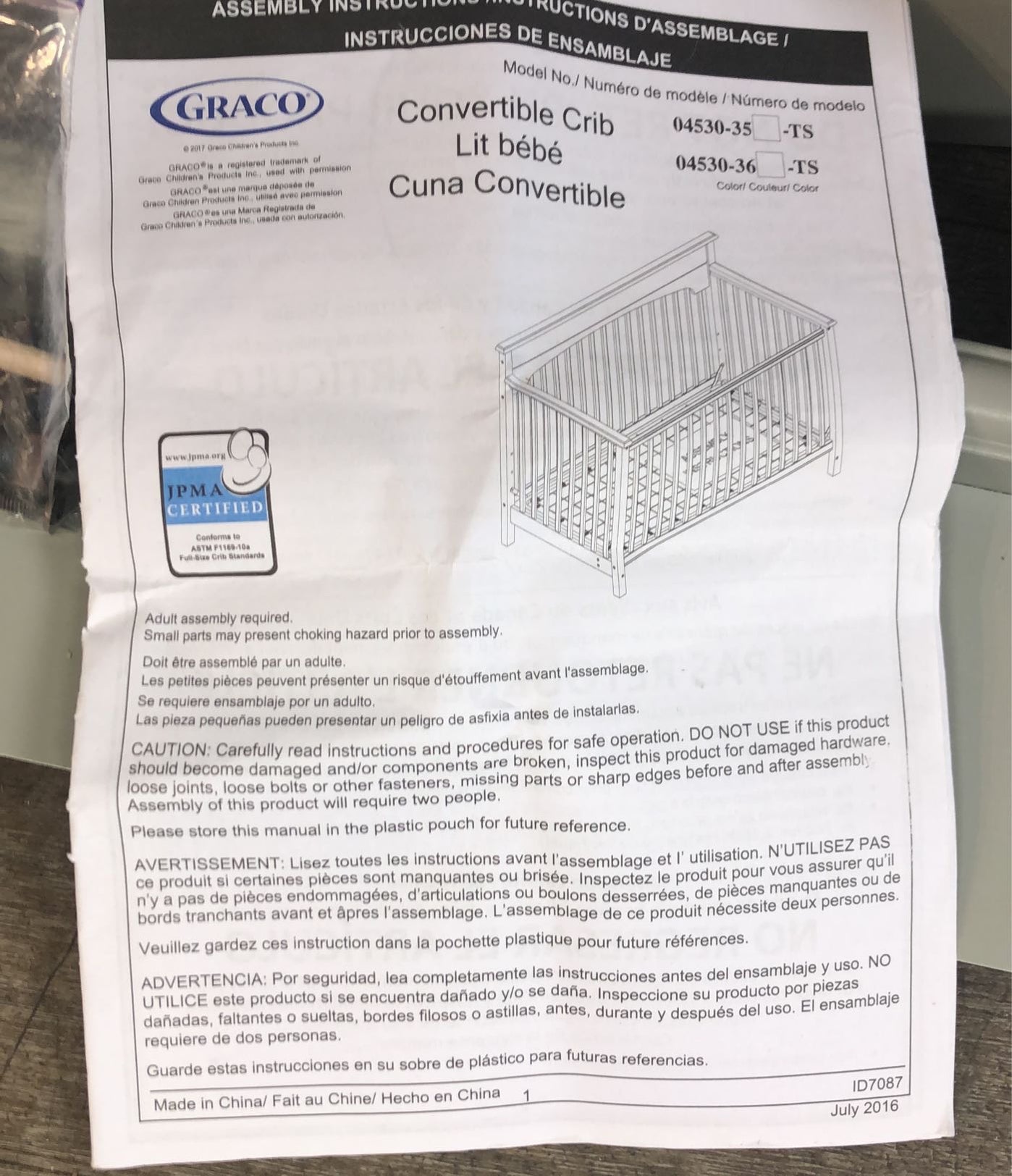 Graco Lauren 4-in-1 Convertible Crib, 2017, With Mattress — GoodBuy Gear