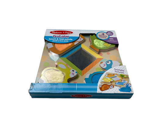 secondhand Melissa & Doug First Play Wooden Touch And Feel Puzzle