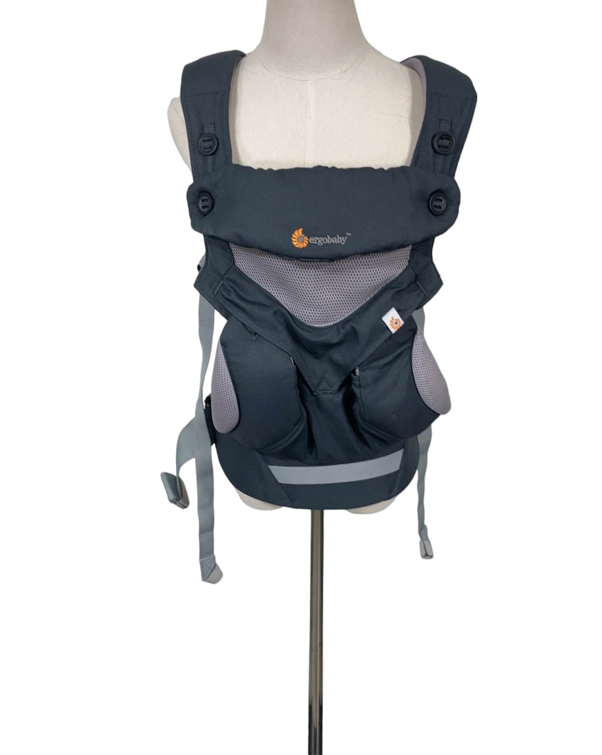 grey ergobaby carrier Ergobaby 360 All Positions Cool Air Mesh Baby Carrier, Carbon Grey