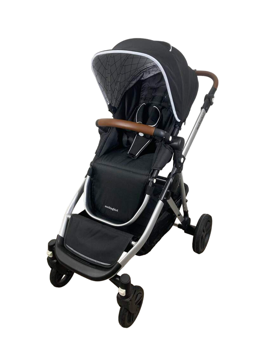 secondhand Mockingbird Single to Double Stroller, 2022, Silver with Penny Leather, Windowpane, Black