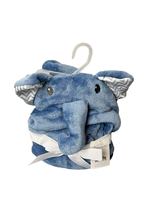 used Little Treasure Plush Hooded Blanket, Elephant