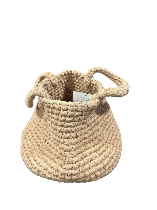 secondhand Crate & Kids USA Rust Rope Knit Storage Basket With Handles