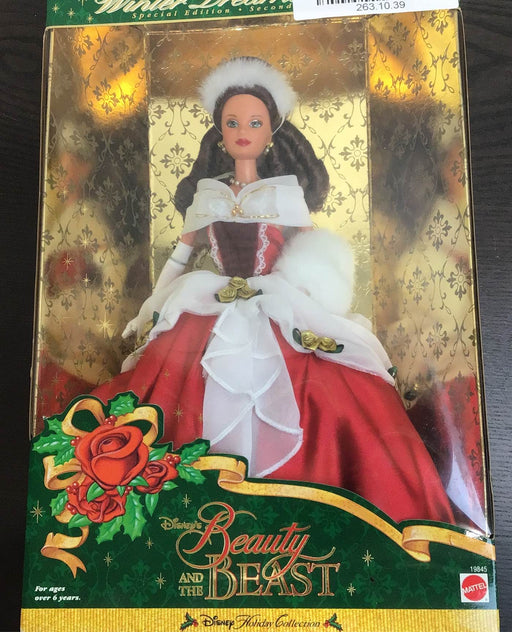 used Barbie Happy Holidays Special Edition, Beauty & the Beast Belle Winter Dreams