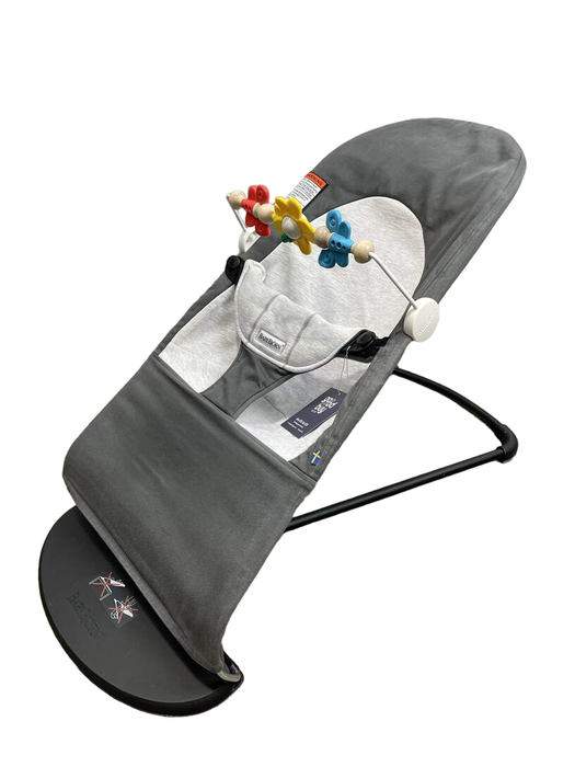 used BabyBjorn Bouncer Balance, Dark Grey/Grey, Black Frame