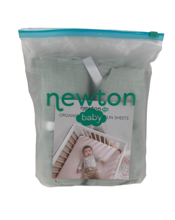 Newton 2 Pack Mini Crib Sheets, Sage