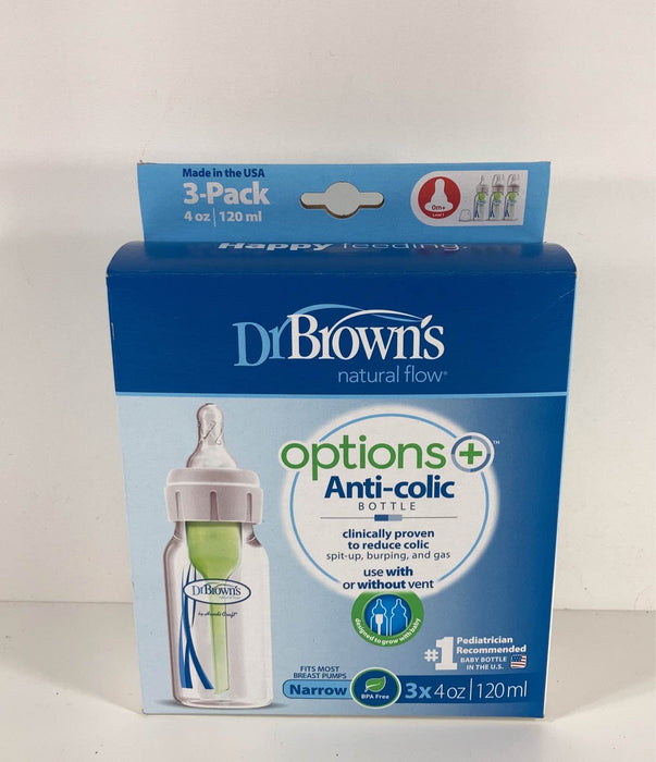 used Dr. Brown's Options+ Anti-Colic Narrow Bottles 2-Pack, 4oz