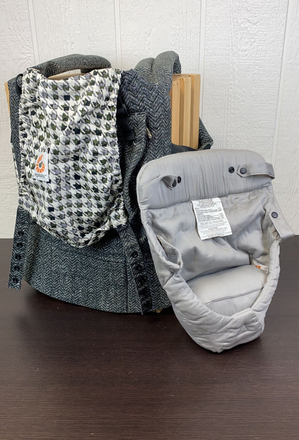 Ergobaby Original Baby Carrier With Infant Insert, Black Twill