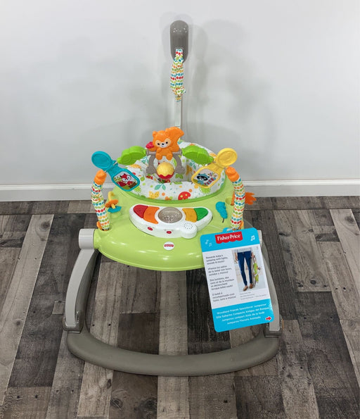 used Fisher Price SpaceSaver Jumperoo Activity Center, Woodland Friends