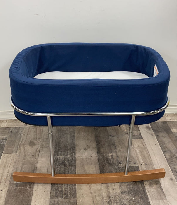 secondhand Wonderfold Baby Bassinet Cradle, Navy