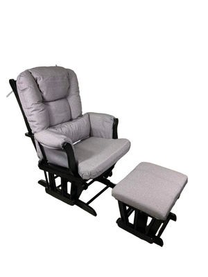 Stork Craft Tuscany Glider And Ottoman Black Gray