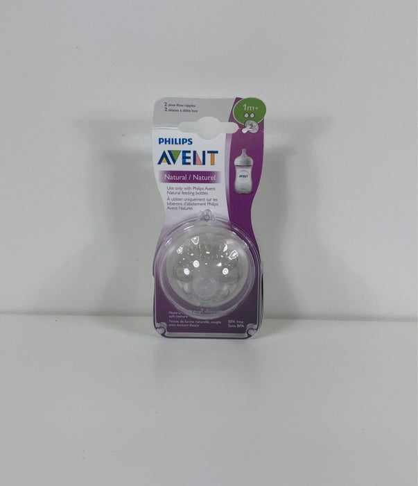 used Philips Avent Natural Slow Flow Nipples, 2pk