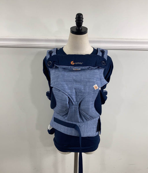 used Ergobaby 360 All Positions Cotton Baby Carrier, Vintage Blue