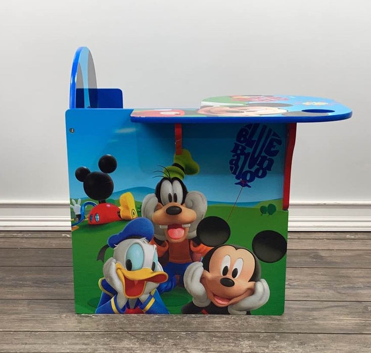 secondhand Delta Children Chair Desk with Storage Bin, Mickey Mouse