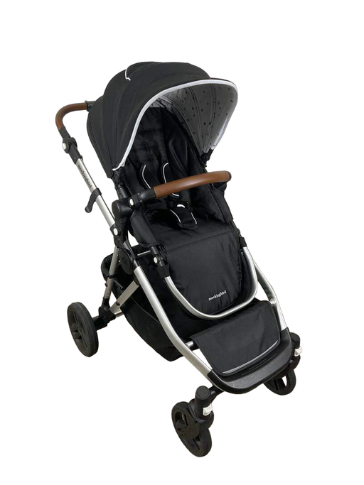 used Mockingbird Single to Double Stroller, 2021, Silver with Penny Leather, Watercolor Drops, Black