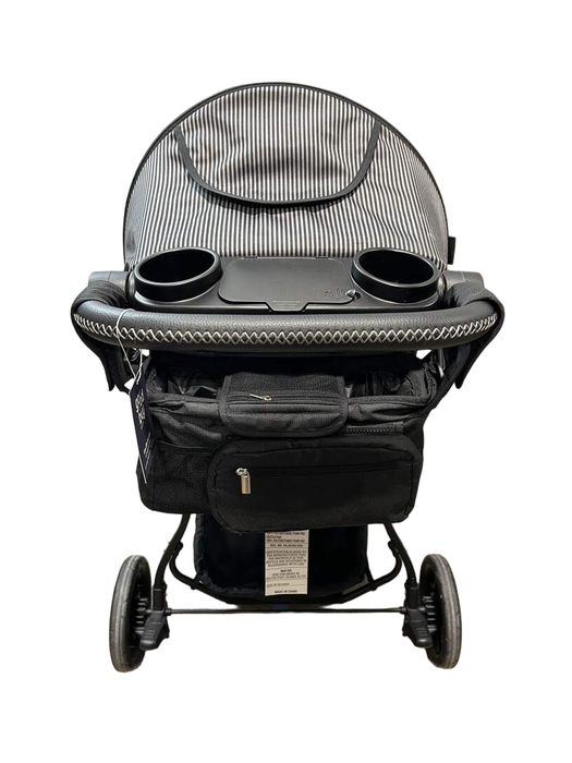 Monbebe Edge Travel System, 2021, Grey and Black Pinstripe