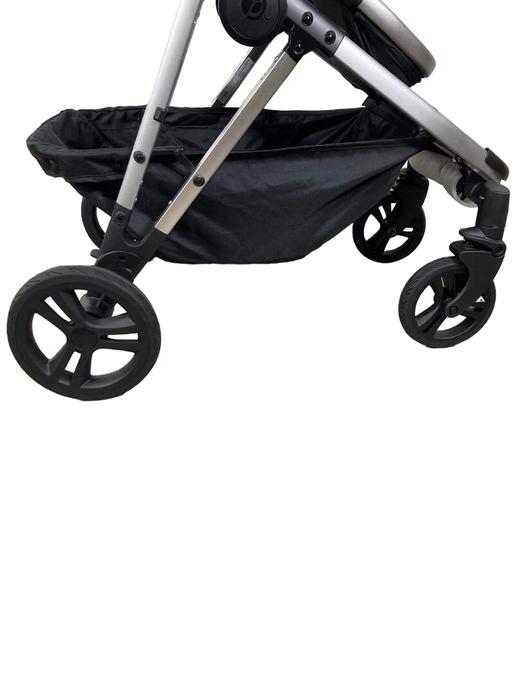 used Mockingbird Single to Double 2.0 Stroller with 2nd Seat, 2023, Silver with Penny Leather, Watercolor Drops, Sea