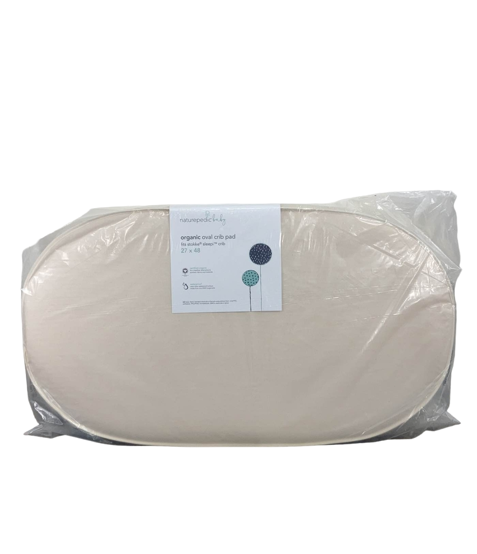 Naturepedic Organic Oval Crib Mattress for Stokke Sleepi Crib, Stokke