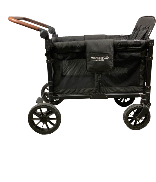 secondhand Wonderfold W4 Luxe Quad Stroller Wagon, 2022, Volcanic Black