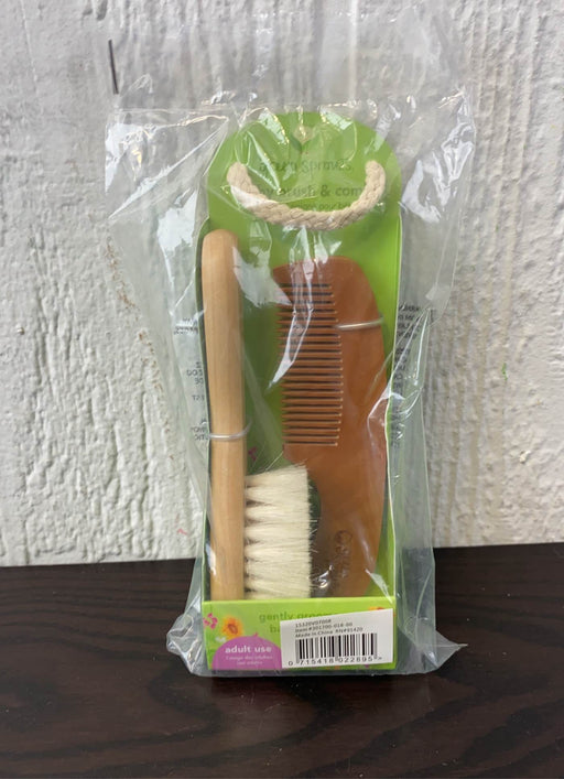 secondhand Green Sprouts Brush And Comb Set