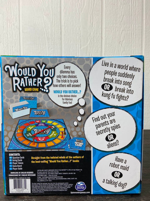 secondhand SpinMaster Would You Rather Game