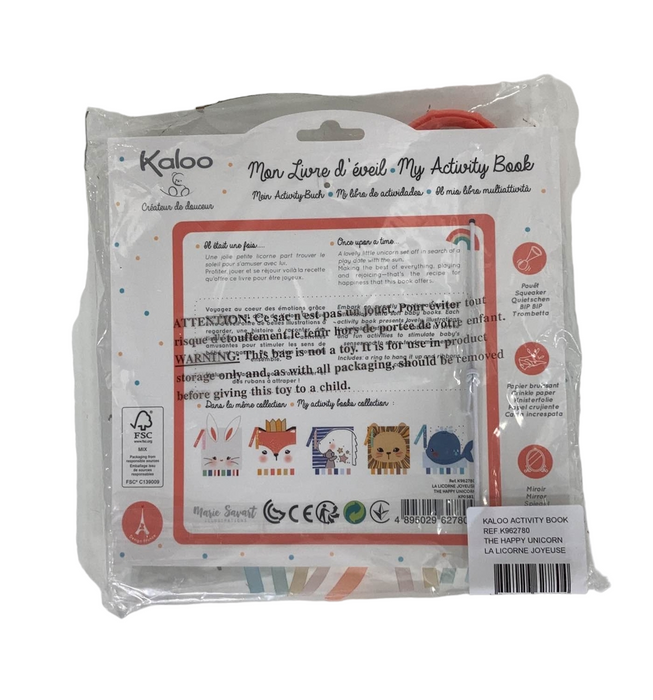 secondhand Kaloo Soft Activity Book, Unicorn