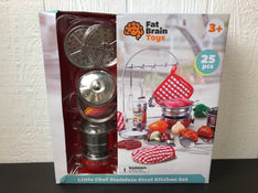 used Fat Brain Toys Little Chef Stainless Steel Pot Set