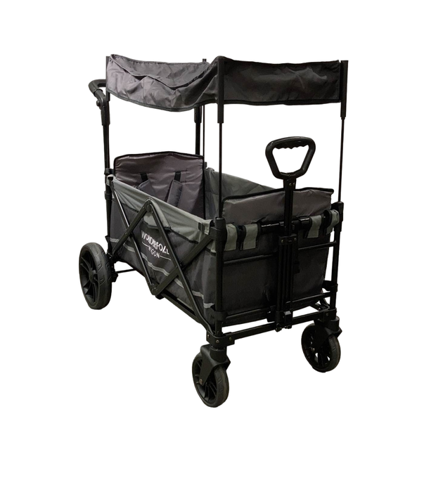 used Wonderfold X2 Push + Pull Double Stroller Wagon, 2021, Stone Gray