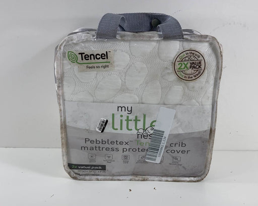 used Dreamtex My Little Nest 2-Pack Waterproof Tencel Lyocell Pebbletex Crib Mattress Pad Covers