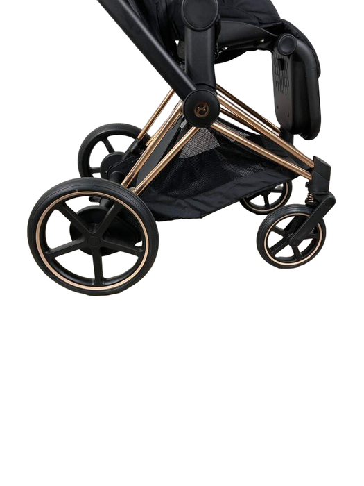 used Cybex E-PRIAM Electric Stroller, Rose Gold, Deep Black, 2023