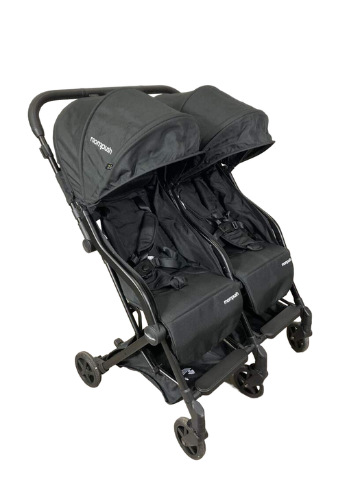 used Mompush Lithe Double Stroller, Black, 2022