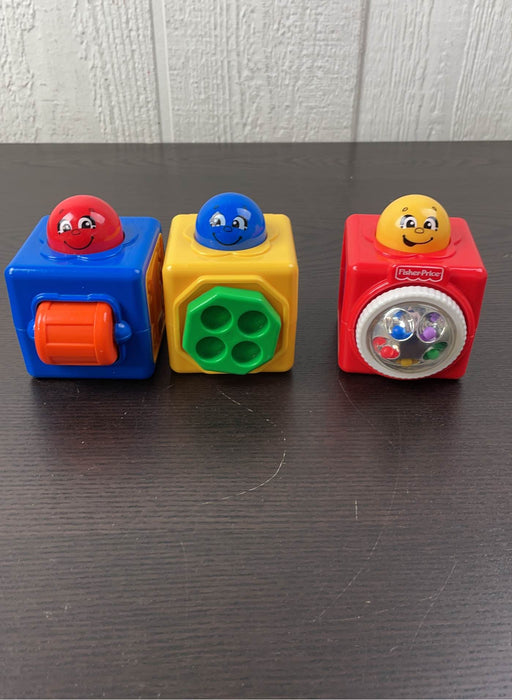 used Fisher Price Brilliant Basics Stacking Action Blocks