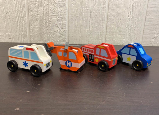 used Melissa & Doug Emergency Vehicle Wooden Play Set