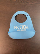 Shop Bella Tunno Silicone Bib, Mr. Steal Your Snacks at GoodBuy Gear