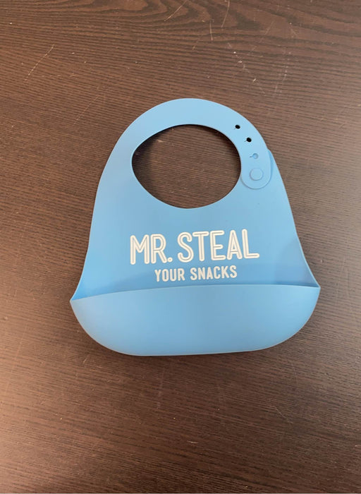 Shop Bella Tunno Silicone Bib, Mr. Steal Your Snacks at GoodBuy Gear