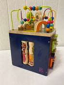 used B. Toys Zany Zoo Wooden Activity Cube