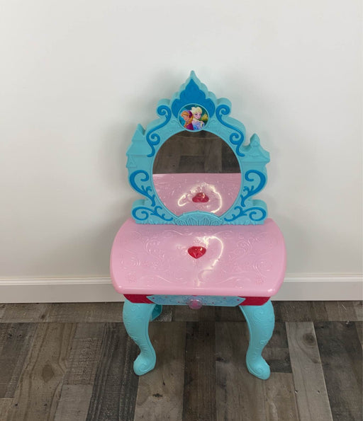 used Disney Frozen Crystal Kingdom Vanity, Blue & Pink
