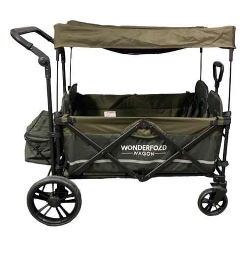 used Wonderfold X4 Push & Pull Quad Stroller, 2022, Woodland Green