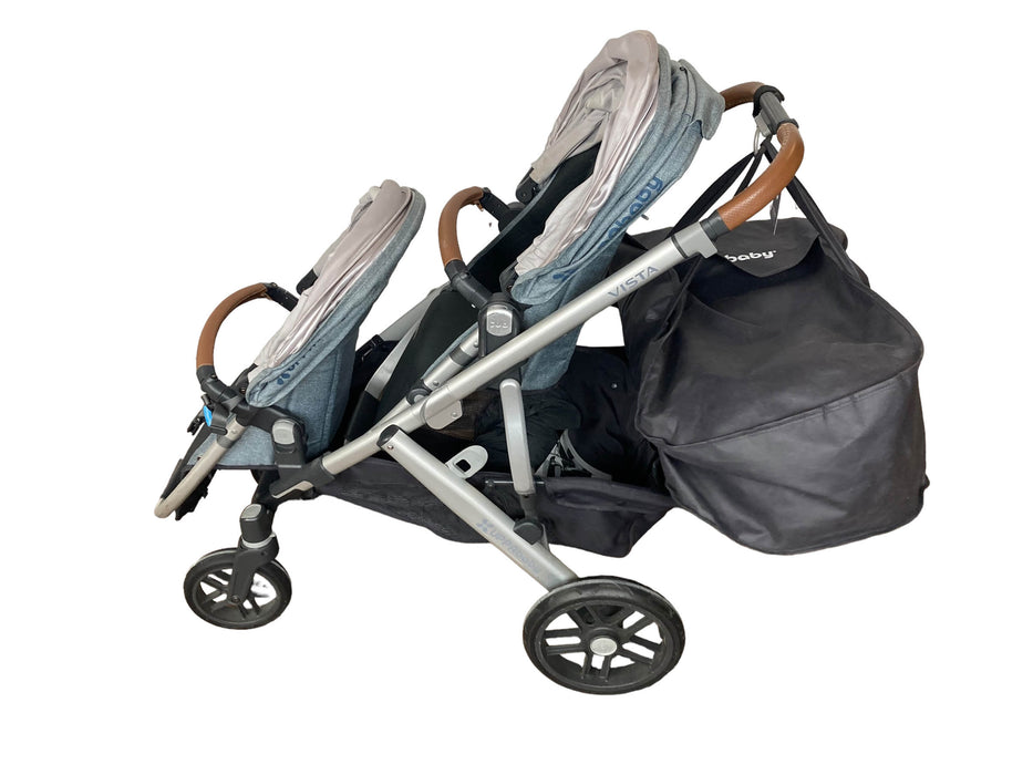 uppababy vista 2017 gregory UPPAbaby VISTA Double Stroller, 2017, Gregory (Blue Melange)