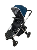 secondhand Mockingbird Single to Double Stroller, 2023, Silver with Black Leather, Windowpane, Sea