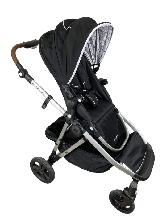 used Mockingbird Single to Double Stroller, 2022, Silver with Penny Leather, Windowpane, Black