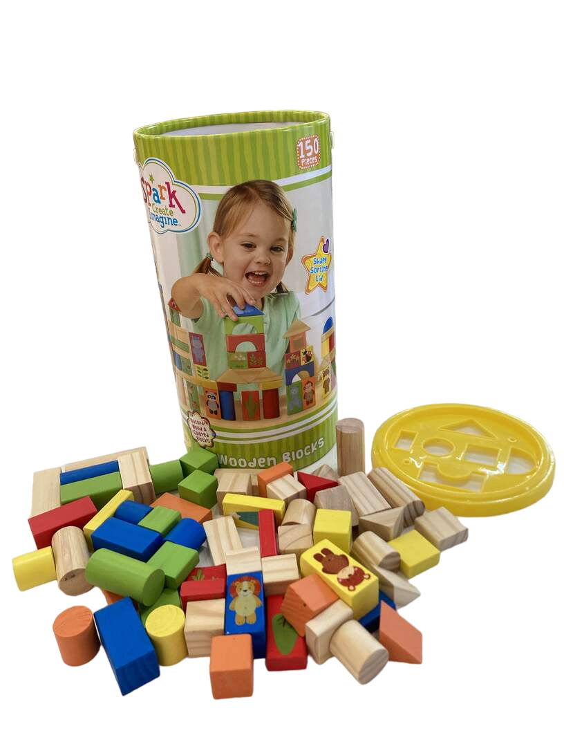Spark create imagine 150 piece wooden blocks sales