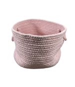 used RH Baby & Child Braided Wool Storage Basket, Medium Pink