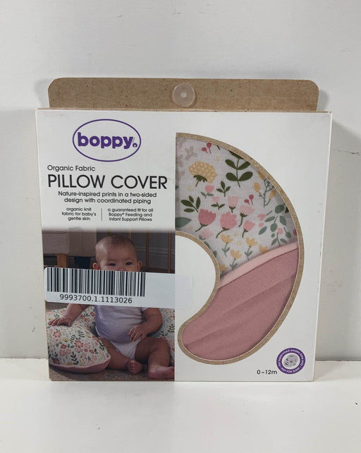 used Boppy Organic Nursing and Infant Support Pillow Slipcover,  Blush Cottage Garden