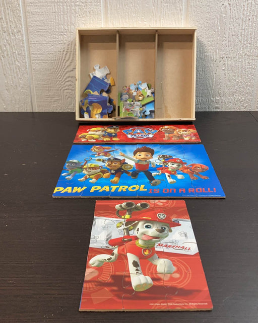 used BUNDLE Paw Patrol Wooden Puzzles Set, 5 count