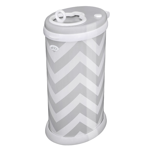 Shop Ubbi Diaper Pail, Grey Chevron at GoodBuy Gear