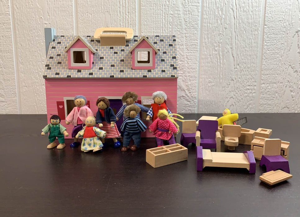 used Melissa & Doug Fold & Go Dollhouse